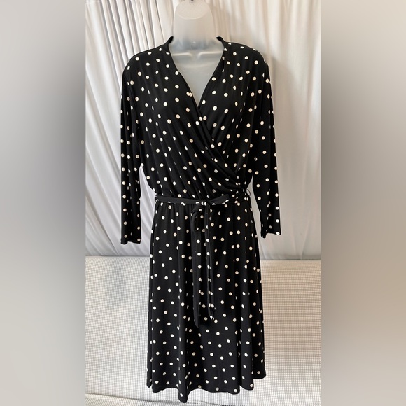Avon Black and Cream Polka Dot Dress - Picture 1 of 4